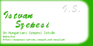 istvan szepesi business card
